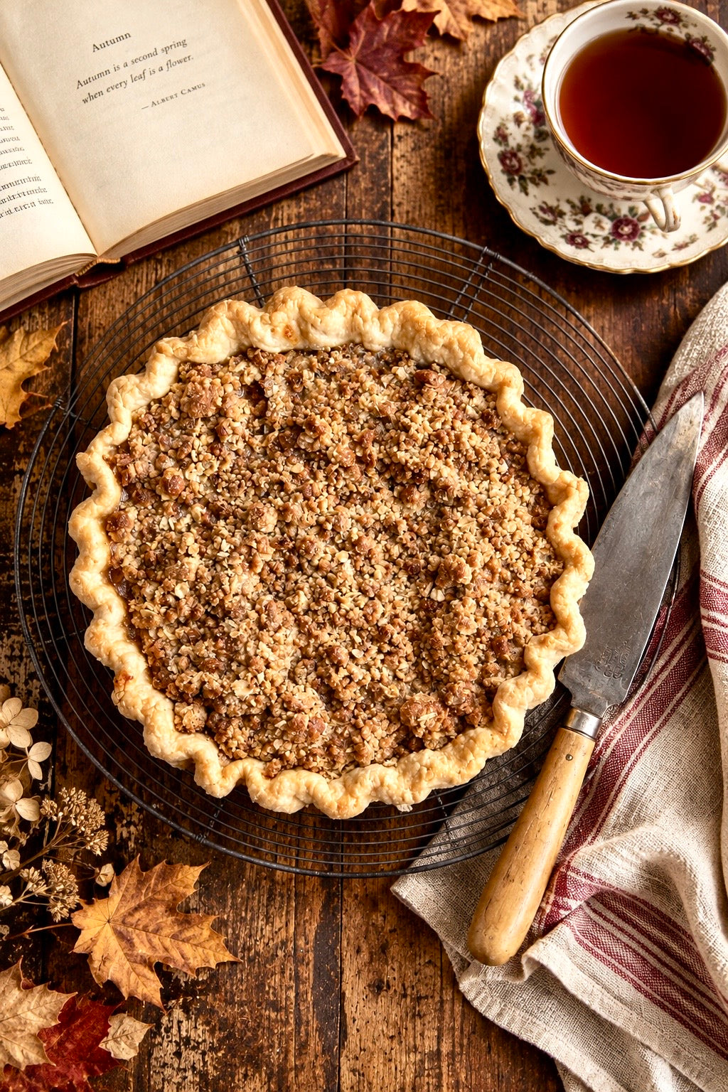 Spiced Apple Crumble Pie